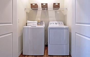In-home full-size washer and dryer included